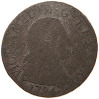 ITALY STATES SARDINIA 10 SOLDI 1794 Vittorio Amadeo III., 1773-1796. #s016 0299 - Piemont-Sardinien-It. Savoyen