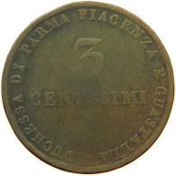 ITALY STATES PARMA 3 CENTESIMI 1830  #s076 0313 - Parma