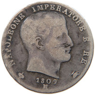 ITALY STATES NAPOLEON I. LIRA 1809 M Napoleon I. (1804-1814, 1815) #t107 0333 - Napoleonic