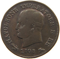 ITALY STATES NAPOLEON I. CENTESIMO 1808 V Napoleon I. (1804-1814, 1815) #t161 0391 - Napoleónicas