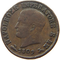 ITALY STATES NAPOLEON I. CENTESIMO 1809 B Napoleon I. (1804-1814, 1815) #s051 0937 - Napoleónicas