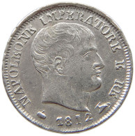 ITALY STATES NAPOLEON I. 5 SOLDI 1812 M Napoleon I. (1804-1814, 1815) OVERSTRUCK HEAD OVER CROWN #t144 0373 - Napoleoniche