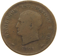 ITALY STATES NAPOLEON I. 3 CENTESIMI 1808 M Napoleon I. (1804-1814, 1815) #c080 0665 - Napoleoniche