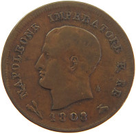 ITALY STATES NAPOLEON I. 3 CENTESIMI 1808 B Napoleon I. (1804-1814, 1815) #t016 0433 - Napoleoniche