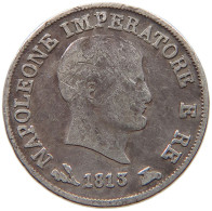 ITALY STATES NAPOLEON I. 10 SOLDI 1813 B Napoleon I. (1804-1814, 1815) #t107 0443 - Napoleónicas