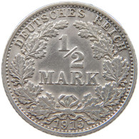 KAISERREICH 1/2 MARK 1915 G  #a091 0221 - 1/2 Mark