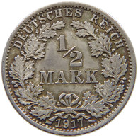 KAISERREICH 1/2 MARK 1917 A  #a081 0829 - 1/2 Mark