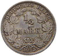 KAISERREICH 1/2 MARK 1915 G  #a081 0785 - 1/2 Mark