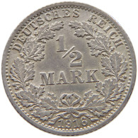 KAISERREICH 1/2 MARK 1916 A  #a081 0851 - 1/2 Mark