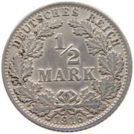 KAISERREICH 1/2 MARK 1916 A  #a073 0369 - 1/2 Mark