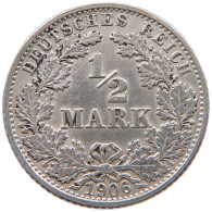 KAISERREICH 1/2 MARK 1906 G  #a052 0357 - 1/2 Mark