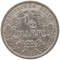 KAISERREICH 1/2 MARK 1914 A  #a073 0367 - 1/2 Mark