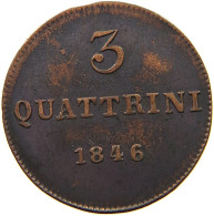 ITALY STATES TUSCANY 3 QUATTRINI 1846  #t092 0301 - Tuscan