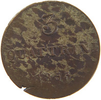 ITALY STATES TUSCANY 3 QUATTRINI 1853 Leopoldo II Di Lorena (1824-1859) #t016 0363 - Toskana