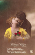 COUPLES - Brûlants Baisers - Couple S'embrassant - Carte Postale Ancienne - Koppels