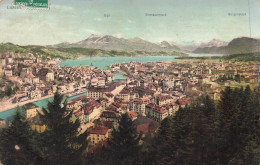 SUISSE - Luzern - Rigi - Vitznauerstock - Bürgenstock - Vue Panoramique - Colorisé - Carte Postale Ancienne - Lucerna