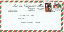 Portugal Air Mail Cover Sent To Denmark 23-7-1976 Topic Stamps - Storia Postale