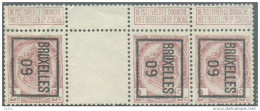 _6Bz-992.:  N° 11 In Strip...3 - Typos 1906-12 (Wappen)