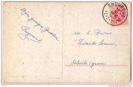 _KV785: Fantasiekaartje: N° 282: THOUOUT 1932 > Abeele (grens) E. Devos " Zwarte Leeuw" - 1929-1937 Heraldieke Leeuw