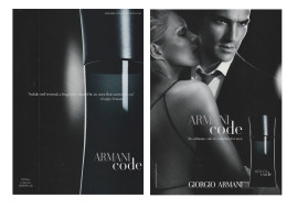 Publicité Papier - Advertising Paper - Armani Recto Verso - Pubblicitari (riviste)