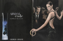 Publicité Papier - Advertising Paper - Armani 2 Pages - Werbung (Zeitschriften)