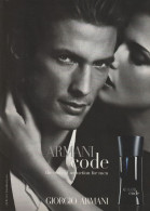 Publicité Papier - Advertising Paper - Armani - Advertisings (gazettes)