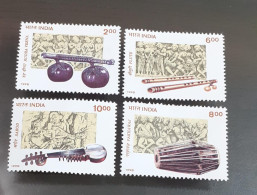 INDIA 1998 MUSICAL INSTRUMENTS 4v Set MNH As Per Scan - Nuovi