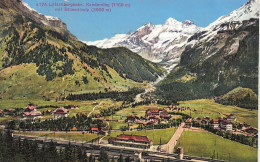 SUISSE - Lotschbergbahn - Kandersteg Mit Blüemlisalp - Colorisé - Chalets De Montagnes - Carte Postale Ancienne - Simplon