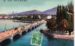 SUISSE - Genève - Pont Du Mont Blanc - Animé - Vue Générale - Colorisé - Phototypie Neuchâtel - Carte Postale Ancienne - Genève