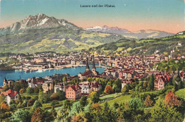 SUISSE - Luzern Und Der Pilatus - Lac - Montagnes - Eglise - Vue D'ensemble - Colorisé - Carte Postale Ancienne - Lucerna