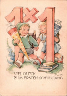 G7266 - HK Glückwunschkarte Schulanfang - Kinder Zuckertüte - Verlag Schubert & Grosche DDR - Einschulung