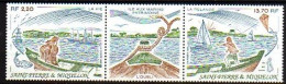 TIMBRES NEUFS LUXE ST PIERRE Et MIQUELON TRIPTYQUE EN FRANC N° 509A - 549A - 682A à La FACIALE - Hojas Y Bloques