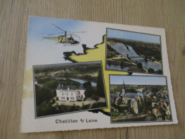 CPSM GF 45 Loiret Chatillon  Sur Loire Multi Vues En Hélicoptère - Chatillon Sur Loire