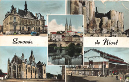 FRANCE - Niort - Souvenir De Niort - Vieux Ponts Et L'église Saint-André - Les Halles - Colorisé - Carte Postale - Niort