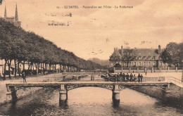 FRANCE - Quimper - Les Passerelles Sur L'Odet Et La Préfecture -  Carte Postale Ancienne - Quimper
