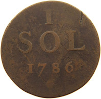 LUXEMBOURG SOL 1786 JOSEPH II. (1765-1790) #a002 0275 - Luxembourg