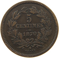 LUXEMBOURG 5 CENTIMES 1870 Willem III. 1849-1890 #s076 0015 - Luxembourg