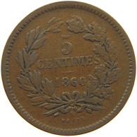LUXEMBOURG 5 CENTIMES 1860 Willem III. 1849-1890 #c032 0033 - Luxembourg