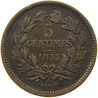 LUXEMBOURG 5 CENTIMES 1855 Willem III. 1849-1890 #s050 0079 - Luxembourg