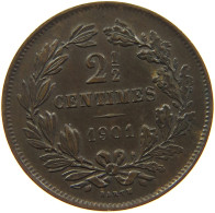 LUXEMBOURG 2 1/2 CENTIMES 1901 Adolph 1890 - 1905 #s001 0173 - Luxembourg