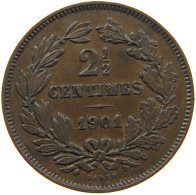 LUXEMBOURG 2 1/2 CENTIMES 1901 Adolph 1890 - 1905 #s012 0225 - Luxembourg