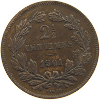 LUXEMBOURG 2 1/2 CENTIMES 1901 Adolph 1890 - 1905 #c050 0097 - Luxembourg