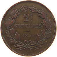 LUXEMBOURG 2 1/2 CENTIMES 1854 Willem III. 1849-1890 #c079 0195 - Luxembourg