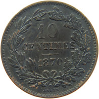 LUXEMBOURG 10 CENTIMES 1870 Willem III. 1849-1890 #s017 0311 - Luxembourg