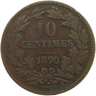 LUXEMBOURG 10 CENTIMES 1870 Willem III. 1849-1890 #a083 0465 - Luxembourg