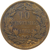 LUXEMBOURG 10 CENTIMES 1865 Willem III. 1849-1890 #a094 0801 - Luxembourg