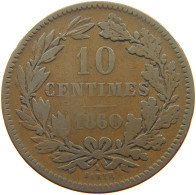 LUXEMBOURG 10 CENTIMES 1860 Willem III. 1849-1890 #a094 0797 - Luxembourg