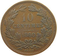 LUXEMBOURG 10 CENTIMES 1860 Willem III. 1849-1890 #a094 0809 - Luxembourg