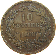 LUXEMBOURG 10 CENTIMES 1860 Willem III. 1849-1890 #c009 0071 - Luxembourg