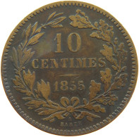 LUXEMBOURG 10 CENTIMES 1855 Willem III. 1849-1890 #c034 0589 - Luxembourg